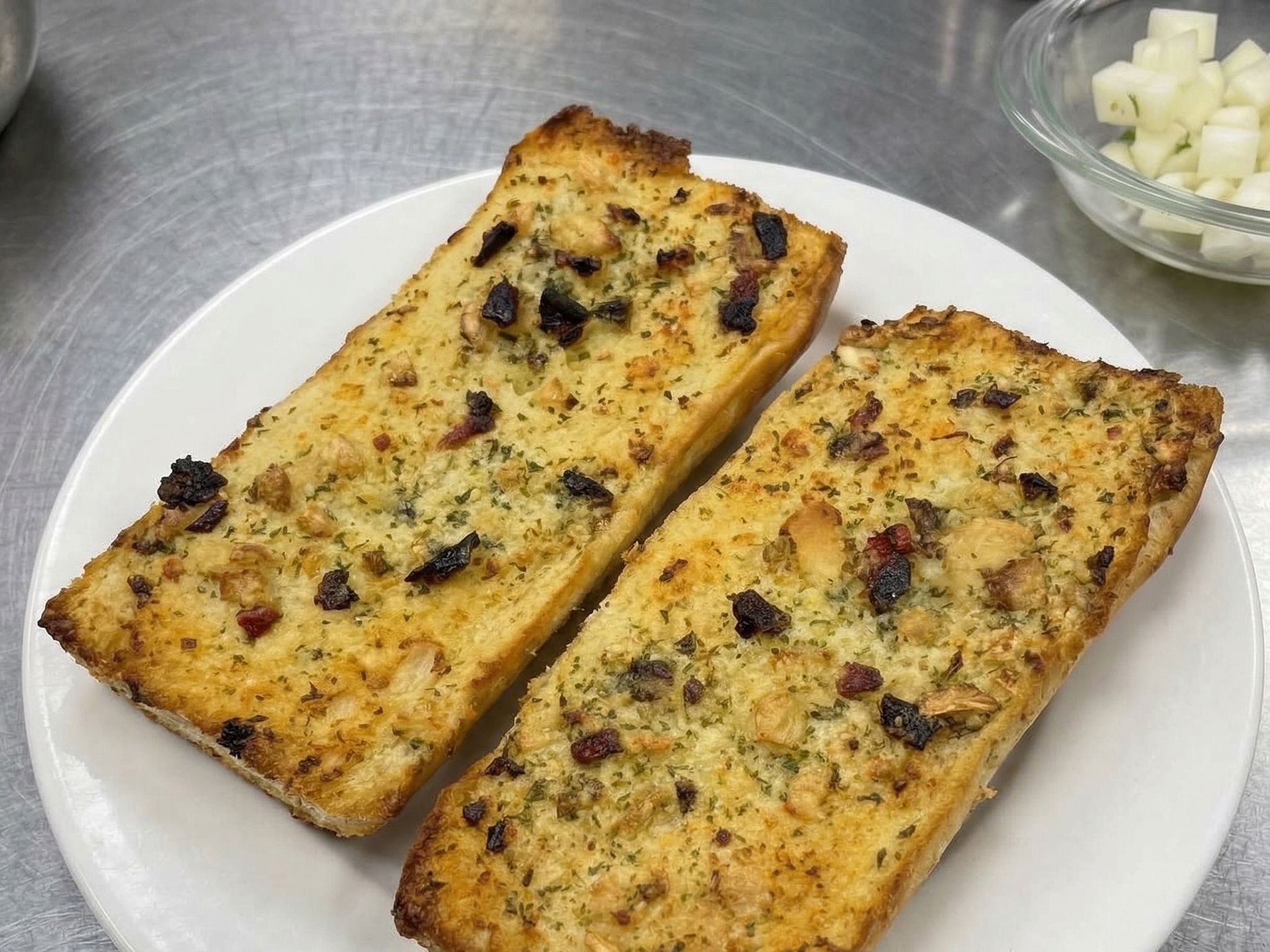 Toasted Garlic Bread with Warm Marinara