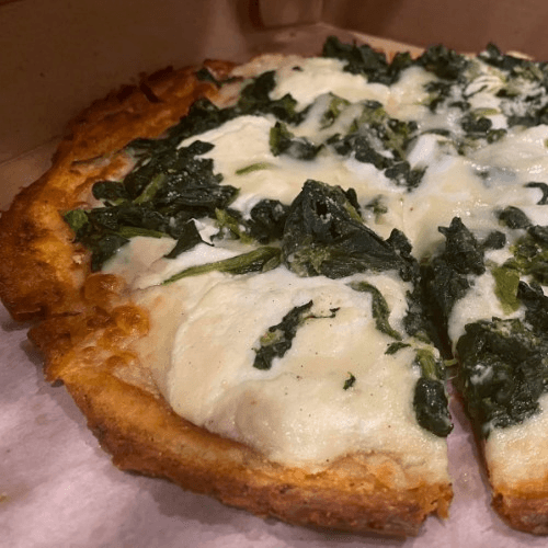 WHITE PIE W/ GARLIC & SPINACH LARGE