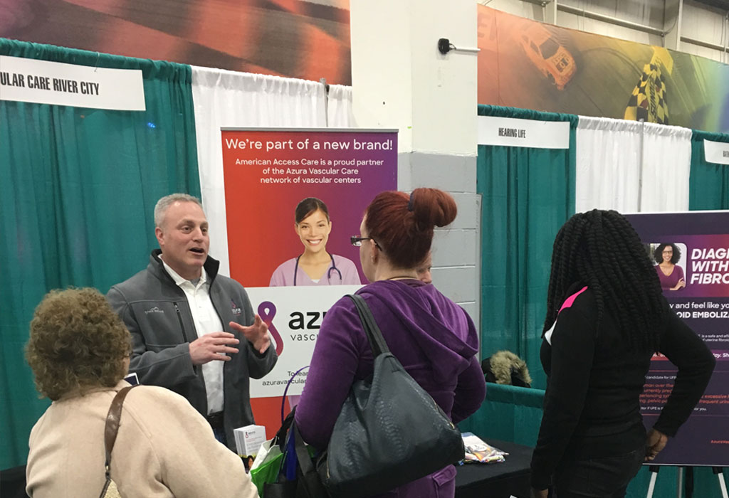 A trade show at Azura Vascular Care River City