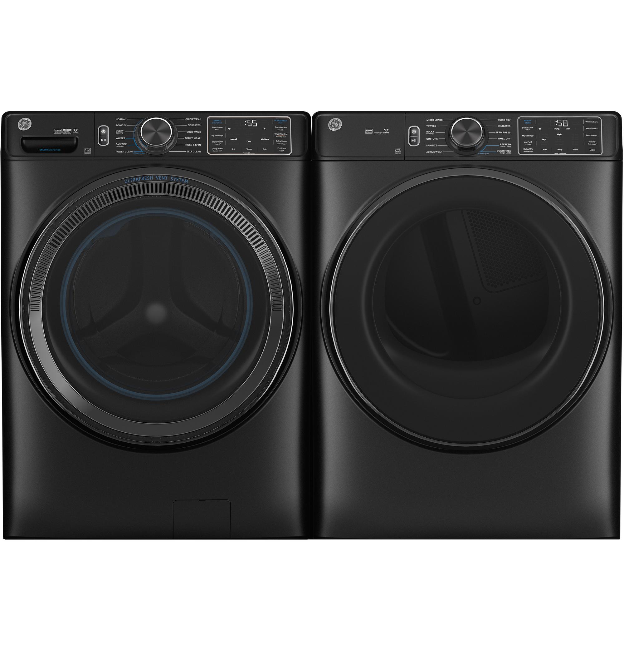Front Load Steam Washer with Gas Dryer - Gray