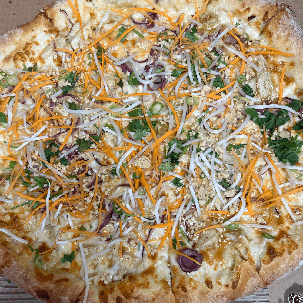 Thai chicken pizza