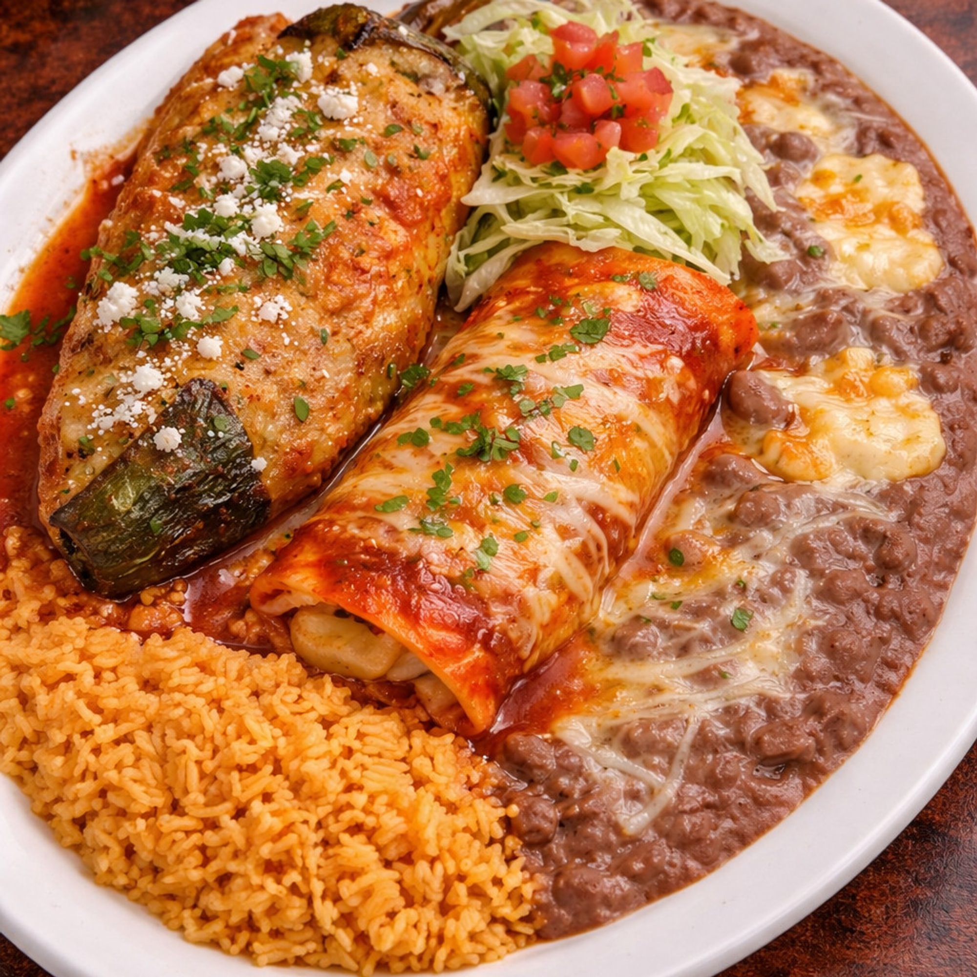 #11 Enchilada & Chile Relleno Combo