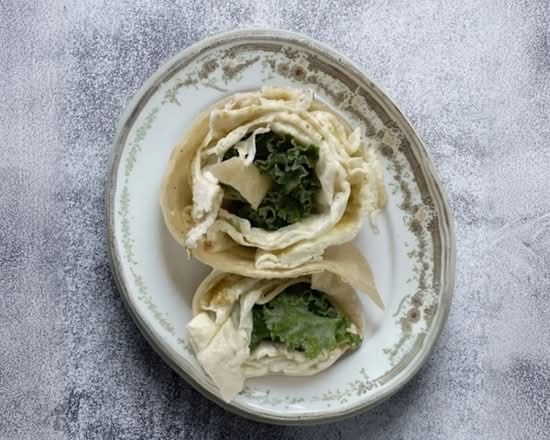Egg Whites with Kale Wrap