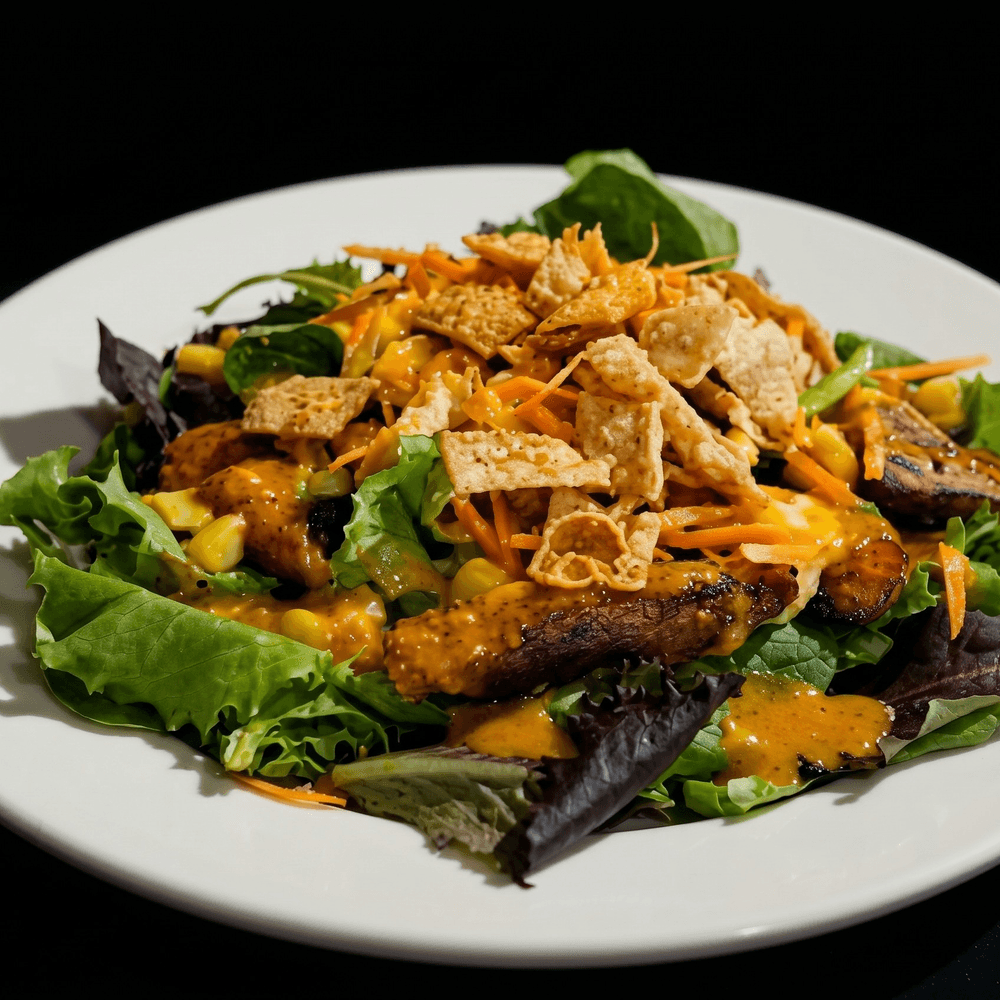 Grilled Chicken Salad with Honey Miso Dressing