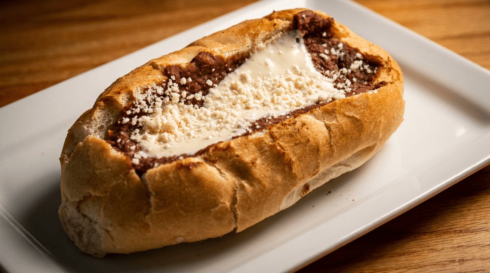 Pan con Frijol y Crema