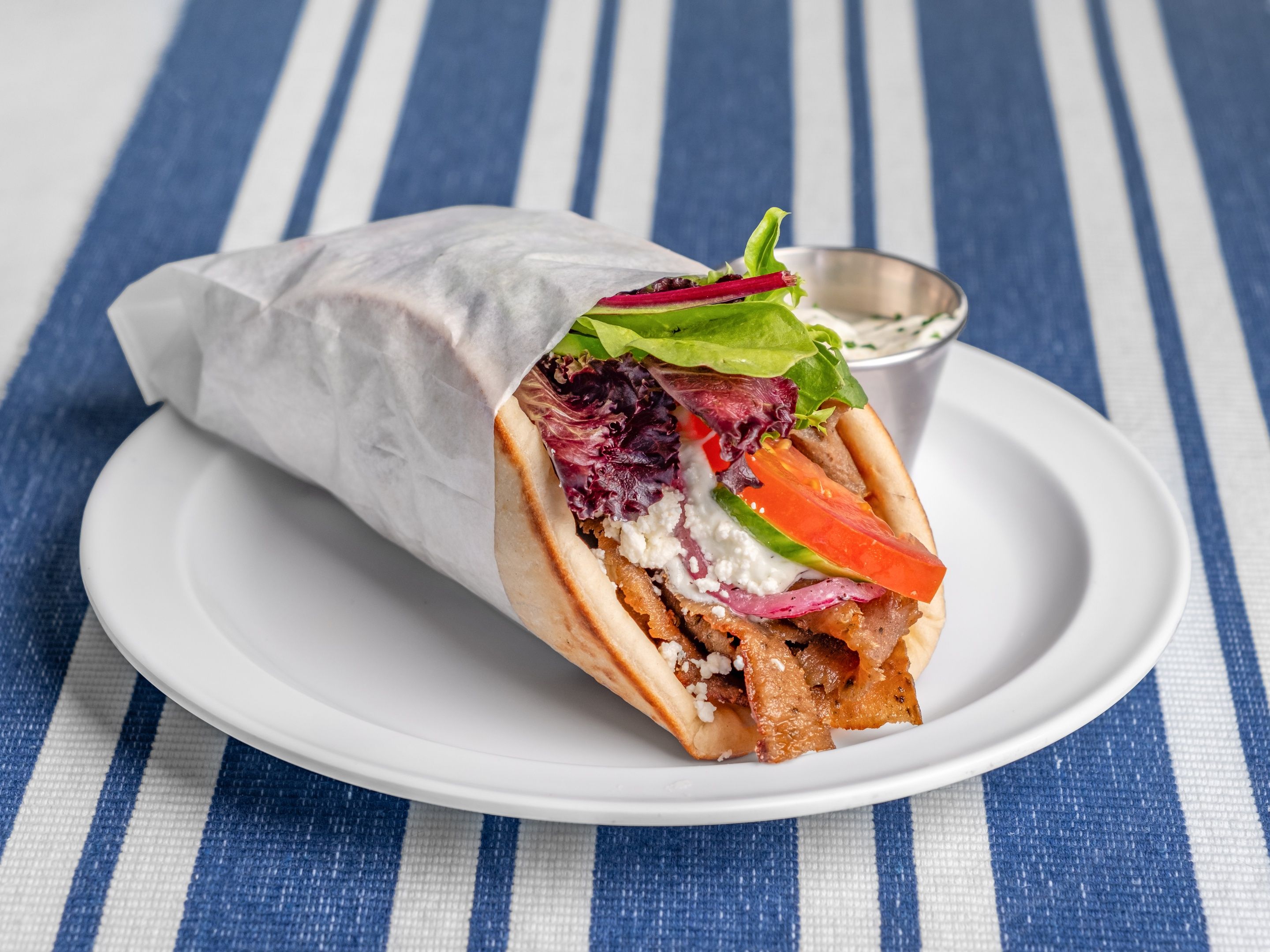 Gyro Sandwich & Spanakopita