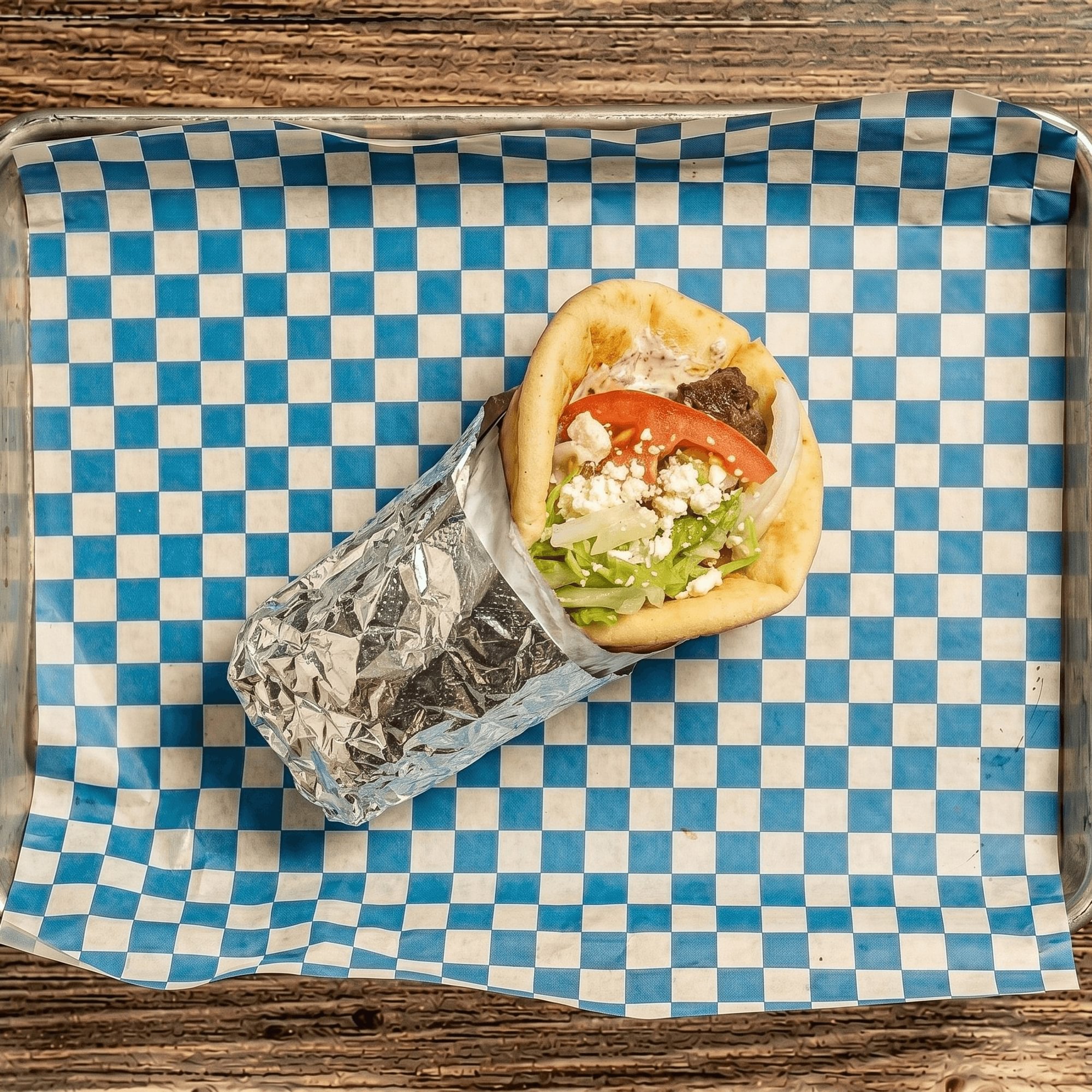 Lamb Souvlaki Sandwich