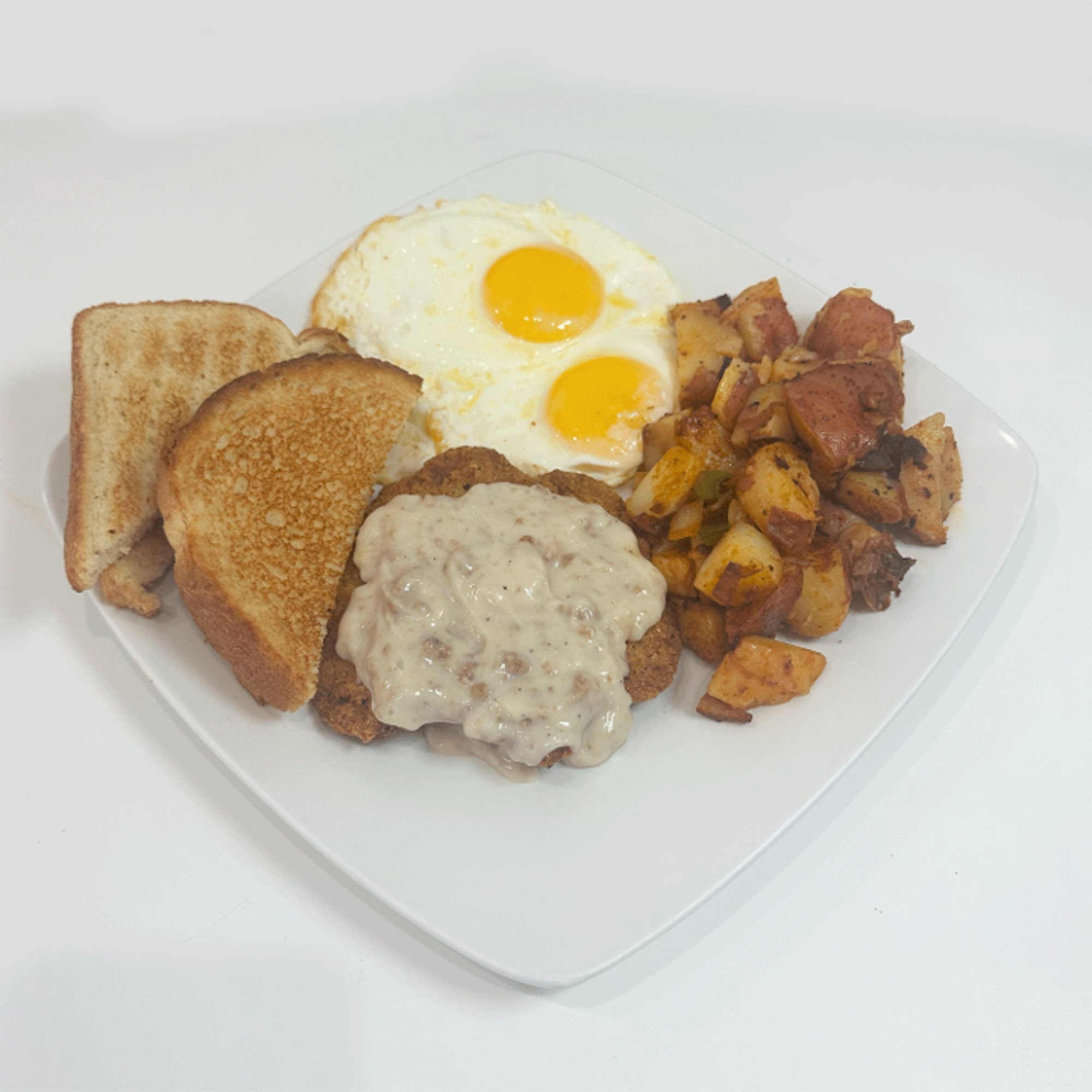 Country Fried Steak and Eggs