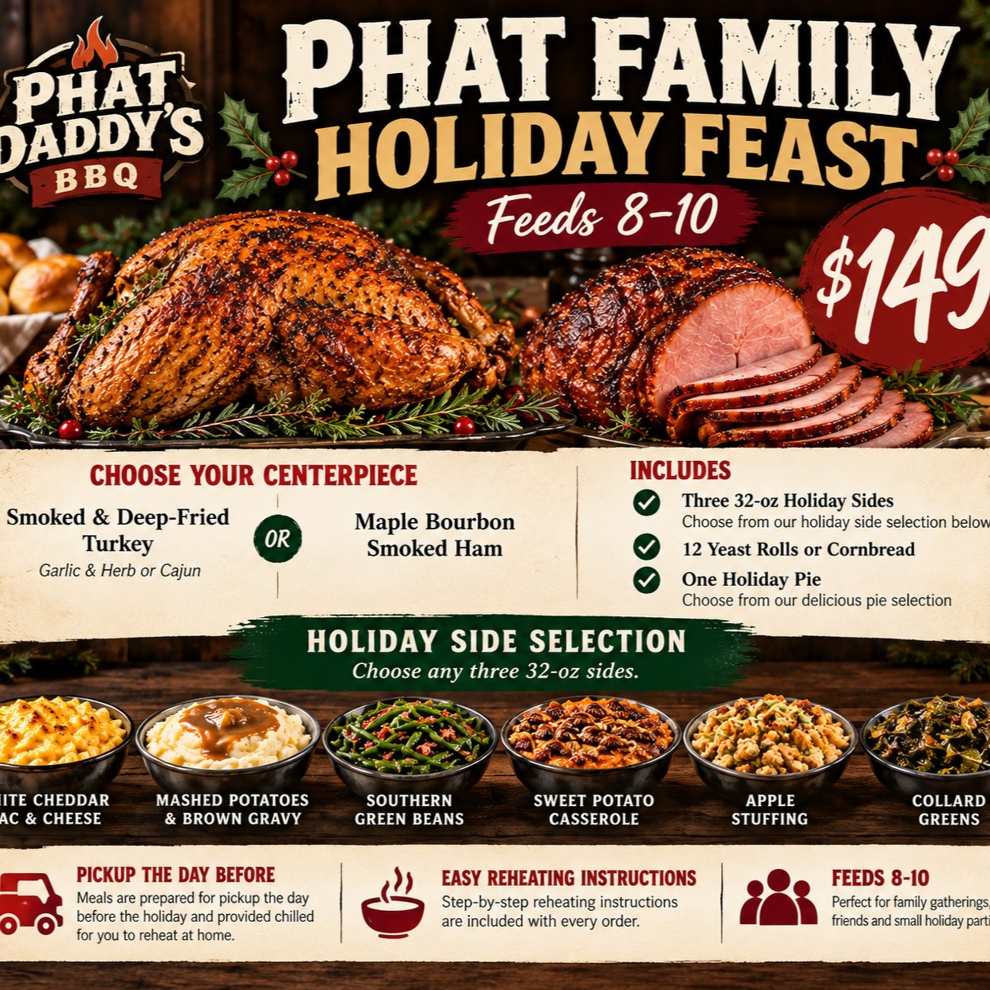 Phat Family Holiday Feast (8-10 people)