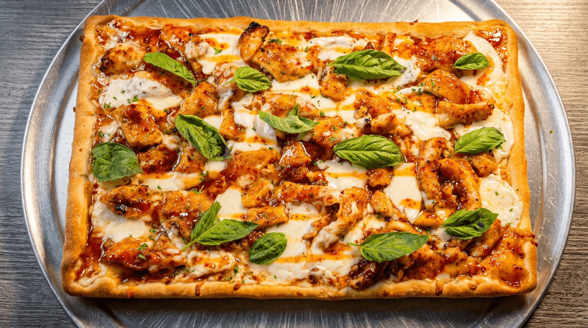 Chicken Red Sweet Chili Square Pizza