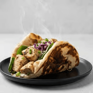 Malai Chicken Naan Taco