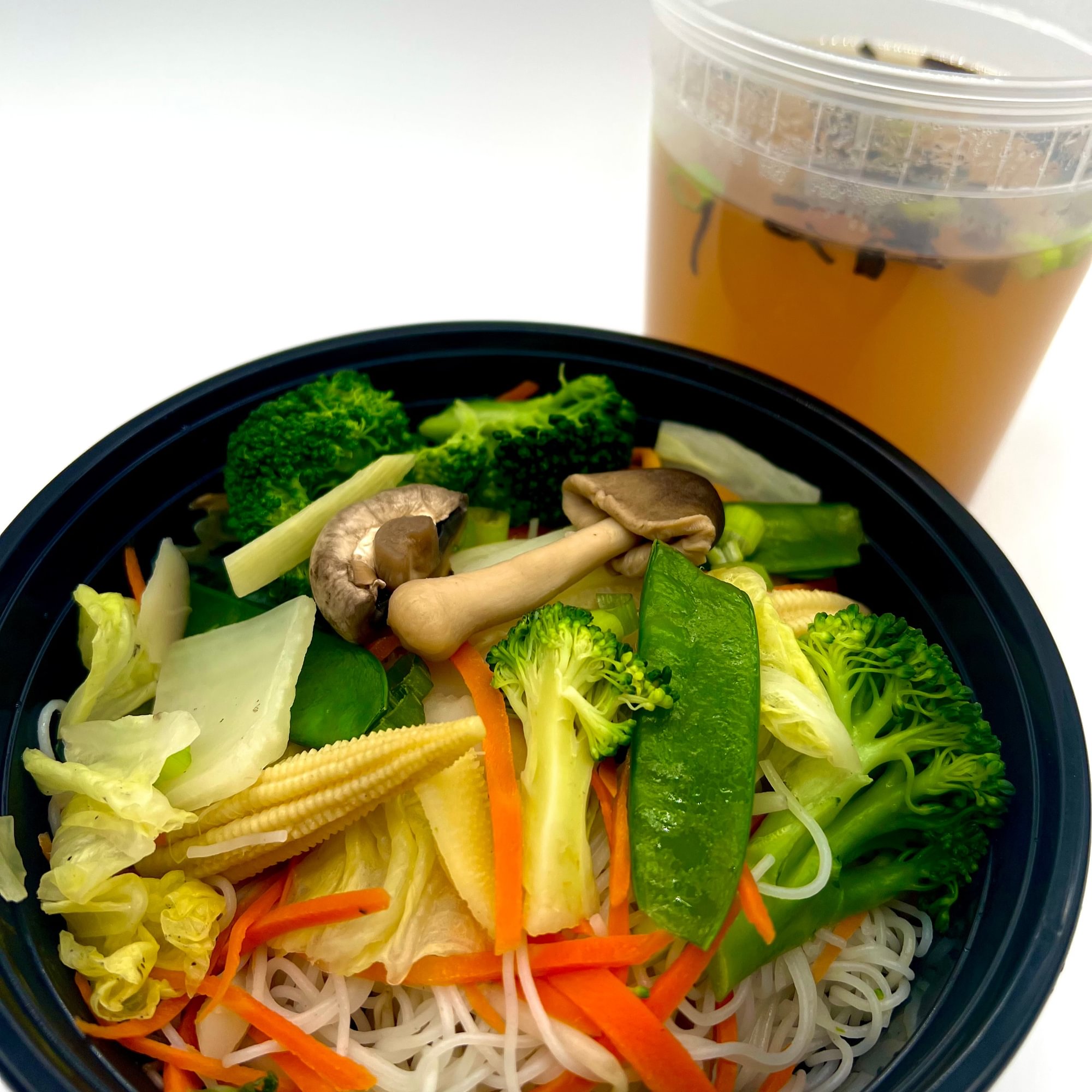 Mixed greens Noodle Soup