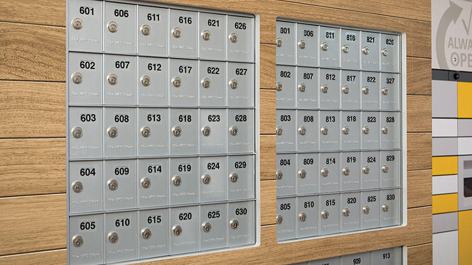 Row of mailboxes at The UPS Store