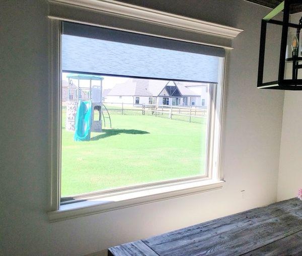 Nobody wants to give up a gorgeous view. But sometimes the sunshine is just a little too bright. Here in Owasso, we came to the rescue with our Roller Shades-perfect to filter light without eliminating the view.  BudgetBlindsOwasso  RollerShades  ShadesOfBeauty  FreeConsultation  WindowWednesday  Wi