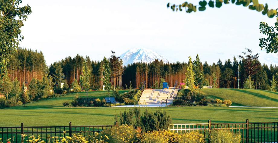 A network of paths connect residents to multiple community parks with wide-open grassy spaces, cozy fire pits, picnic areas, and playgrounds