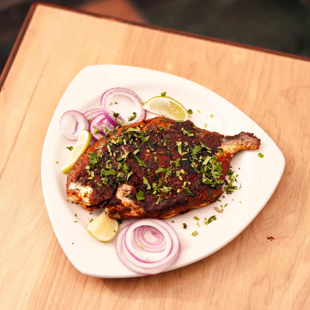 Whole Tandoor Pomfret Fish Fry