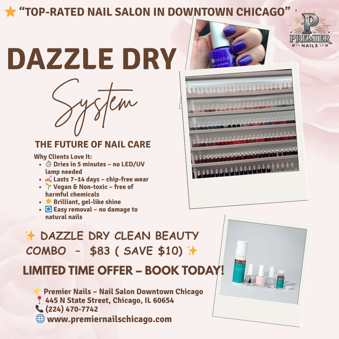 #2 Clean Beauty Combo – Mani & Pedi with Dazzle Dry Finish $83 (Save $10)