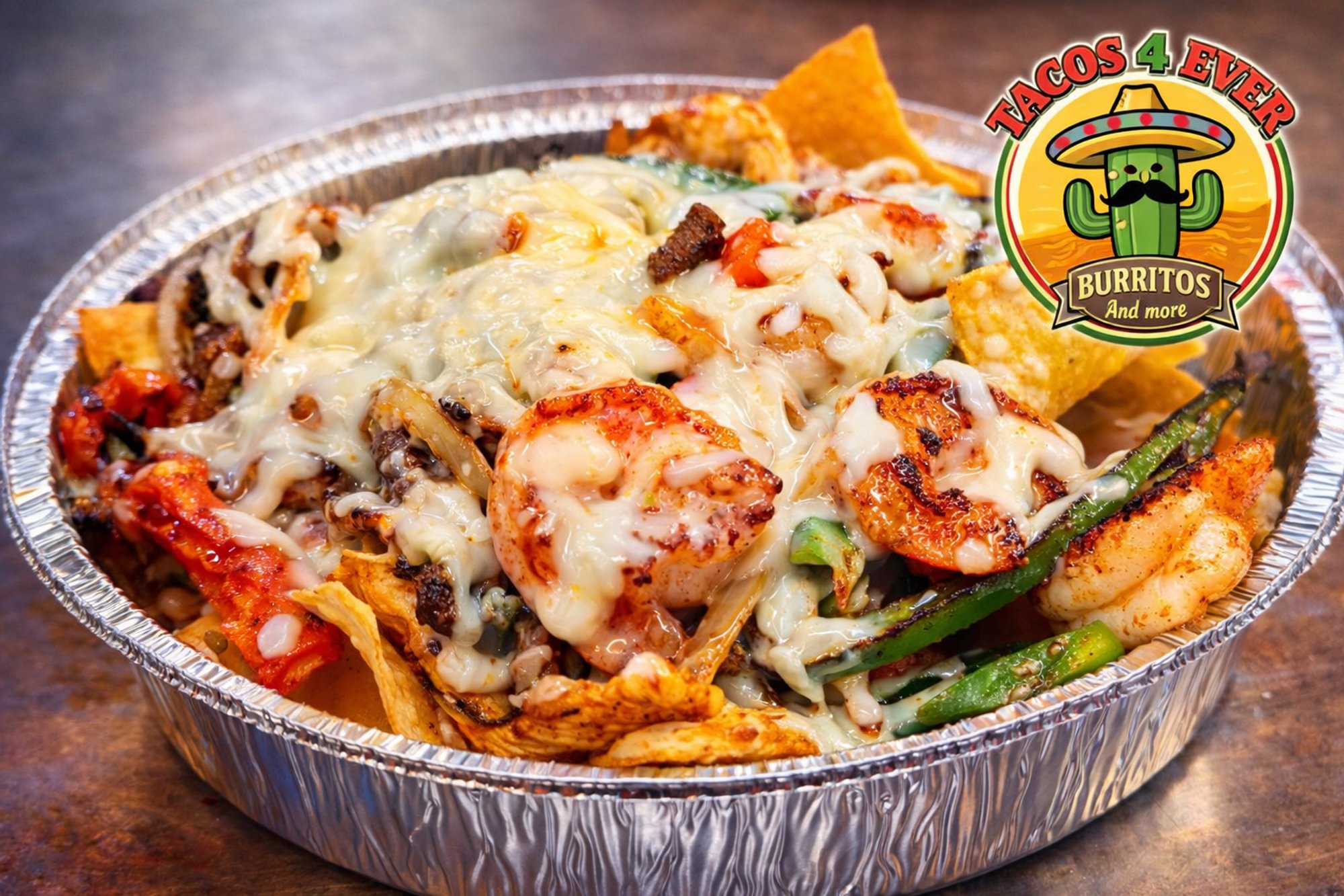 Fajita Nachos Chicken, Steak or Shrimp