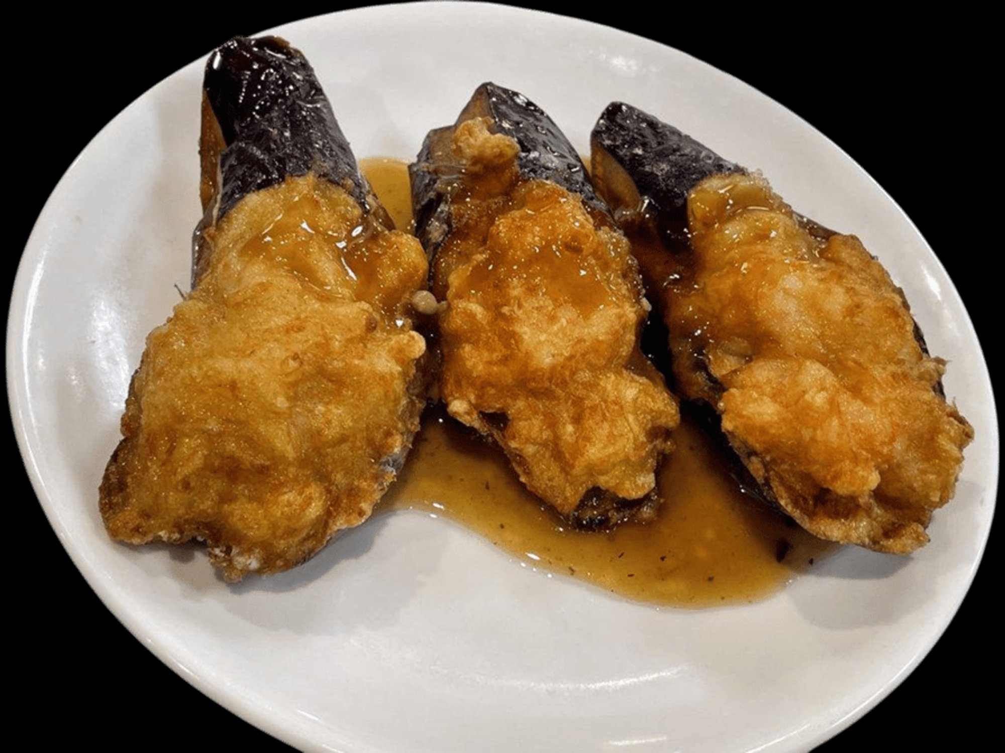 Stuffed Eggplant in Teriyaki Sauce / 燒汁釀茄子