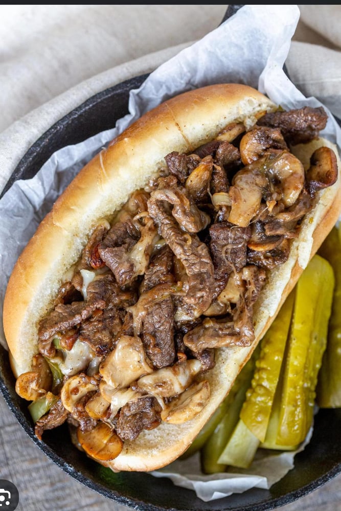 Cheesesteak and Onion Sub