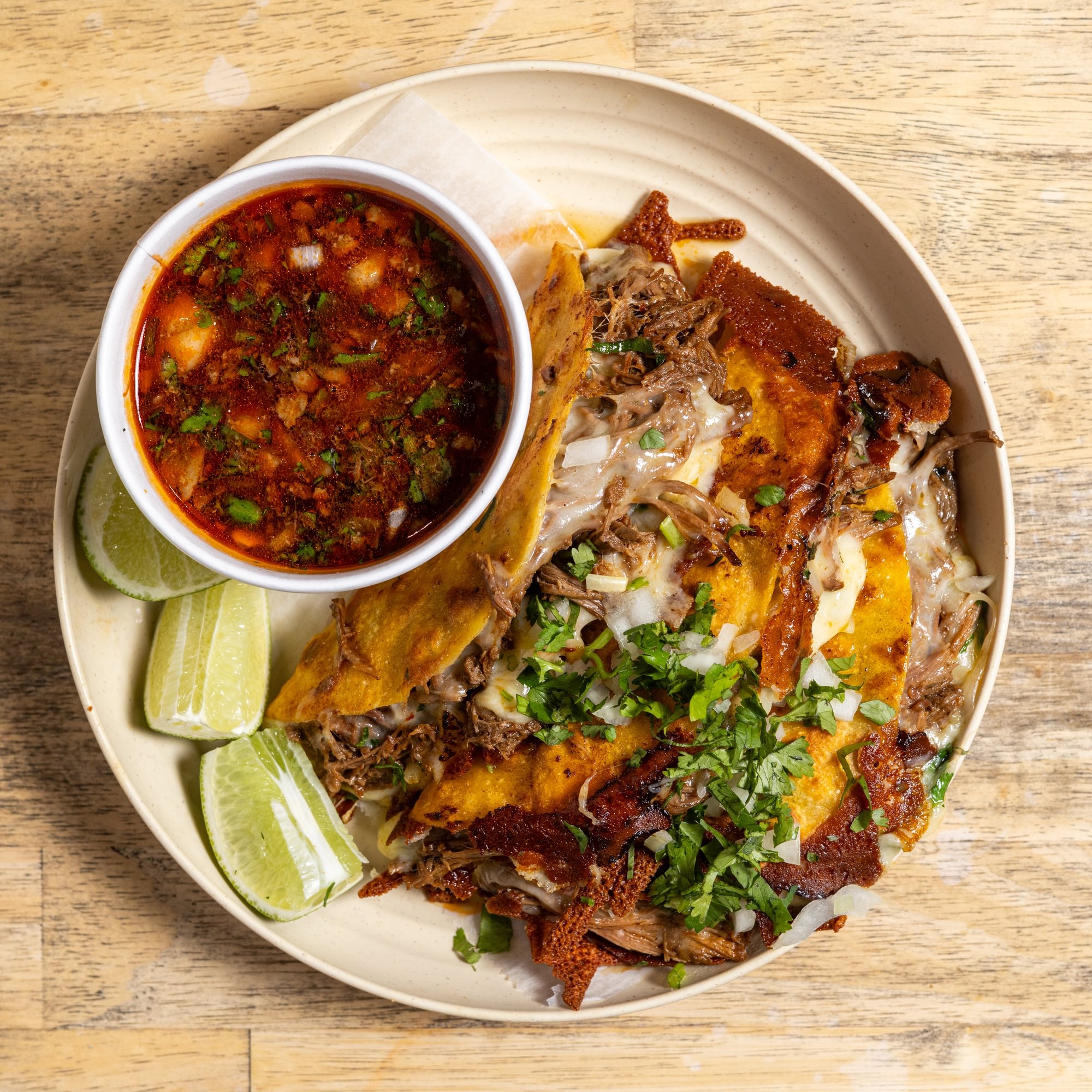 10 Birria Tacos Plus 12 oz of Birria Soup