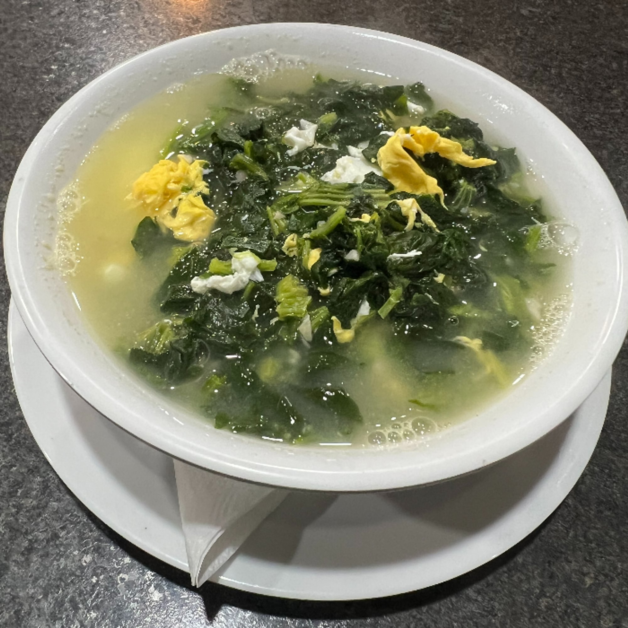 Spinach Ditalini Soup 16oz or 32oz.