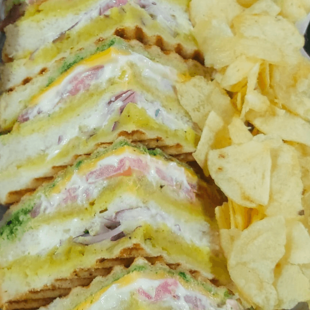Chicken Cheese Green Chili Grill Sandwich