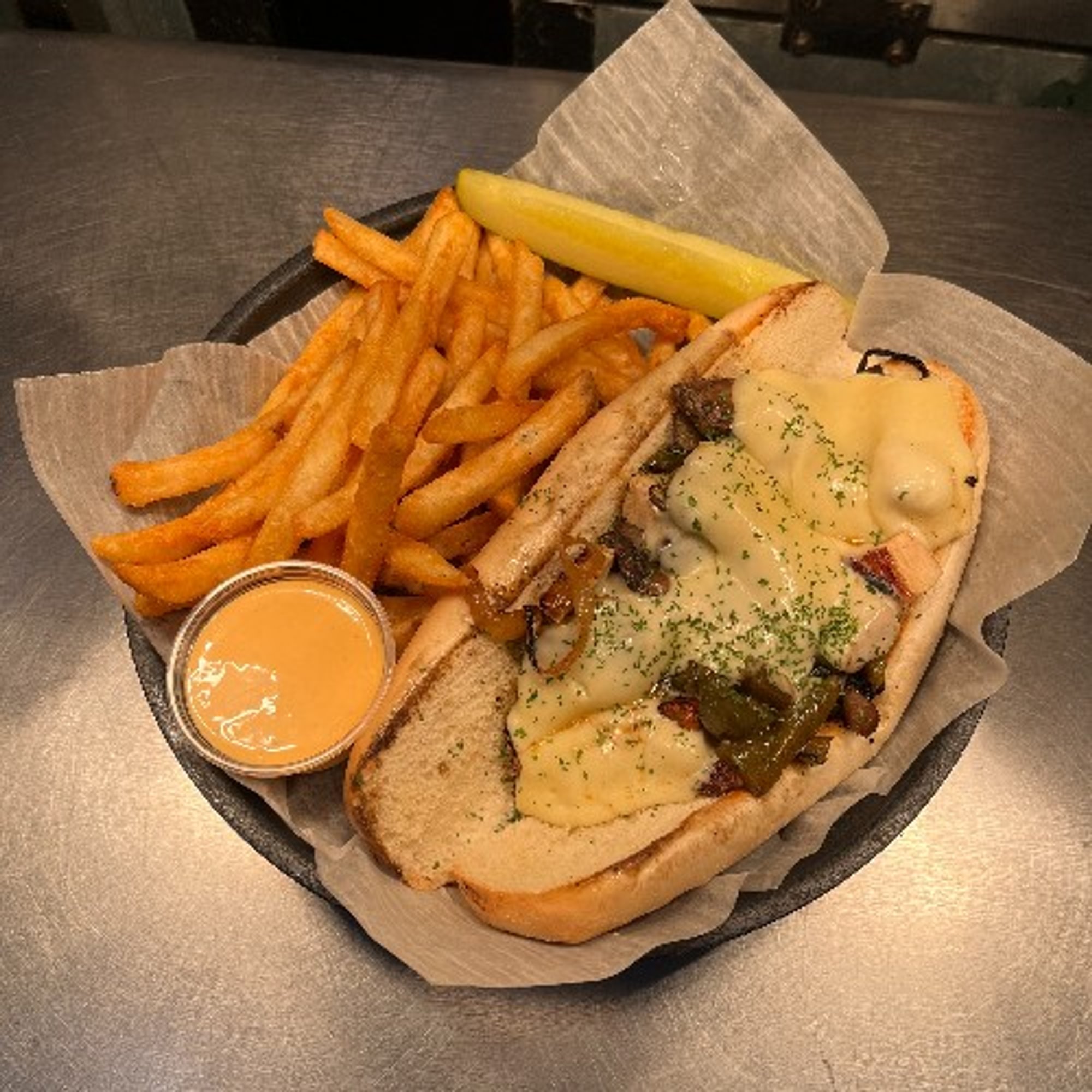 Philly Steak or Chicken Sandwich