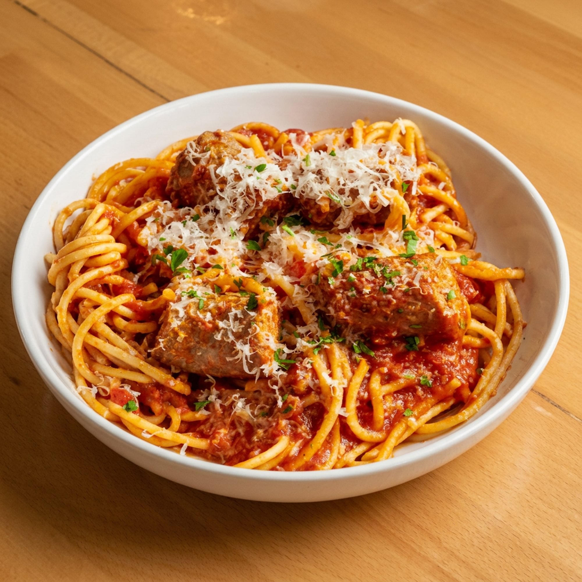 Spaghetti and sausage