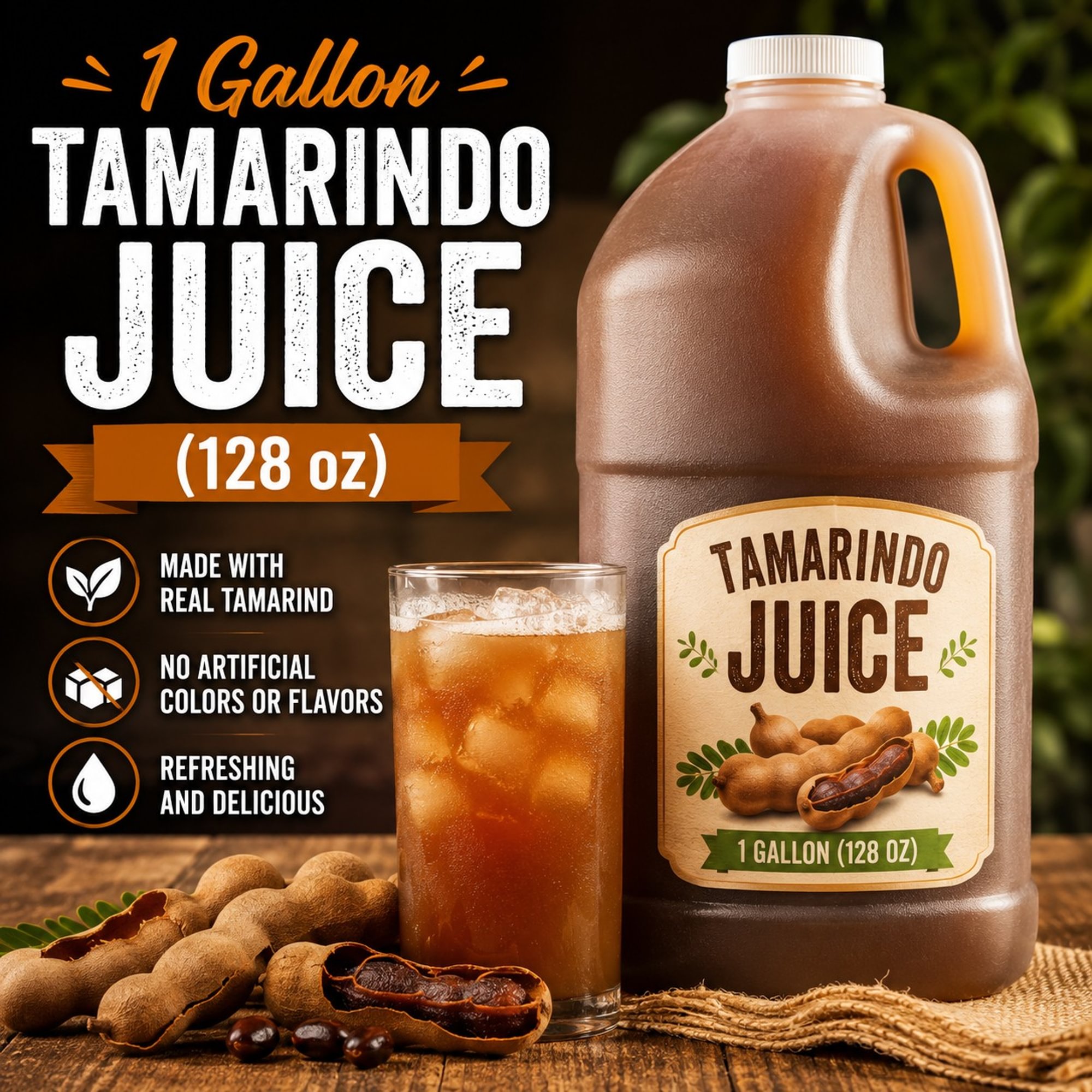 1 Gallon Tamarindo Juice (128 oz)
