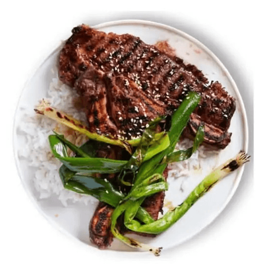 78. Grilled Beef Short Ribs with Steamed Rice / Cơm Sườn Bò Nướng