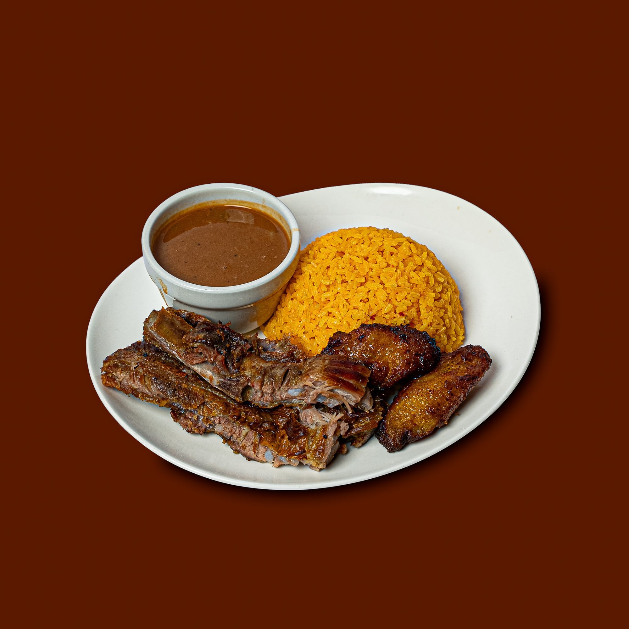 Baked Spare Ribs Lunch - Costillas de Cerdo Al Horno