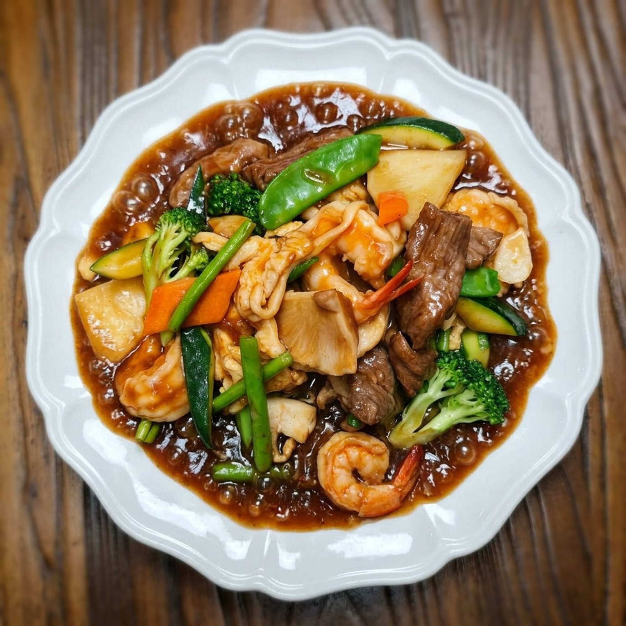 Triple Delight on a Hot Plate
