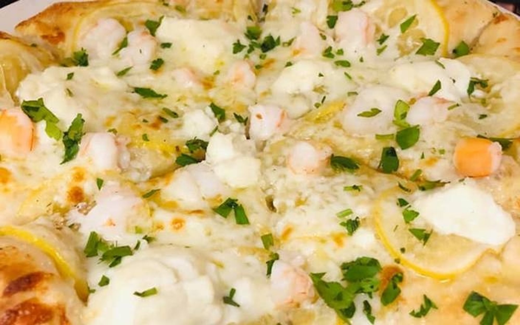 Shrimp Scampi Pizza