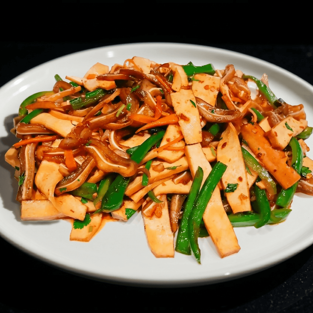 Pig's Ear with Smoked Tofu 猪儿炒香干
