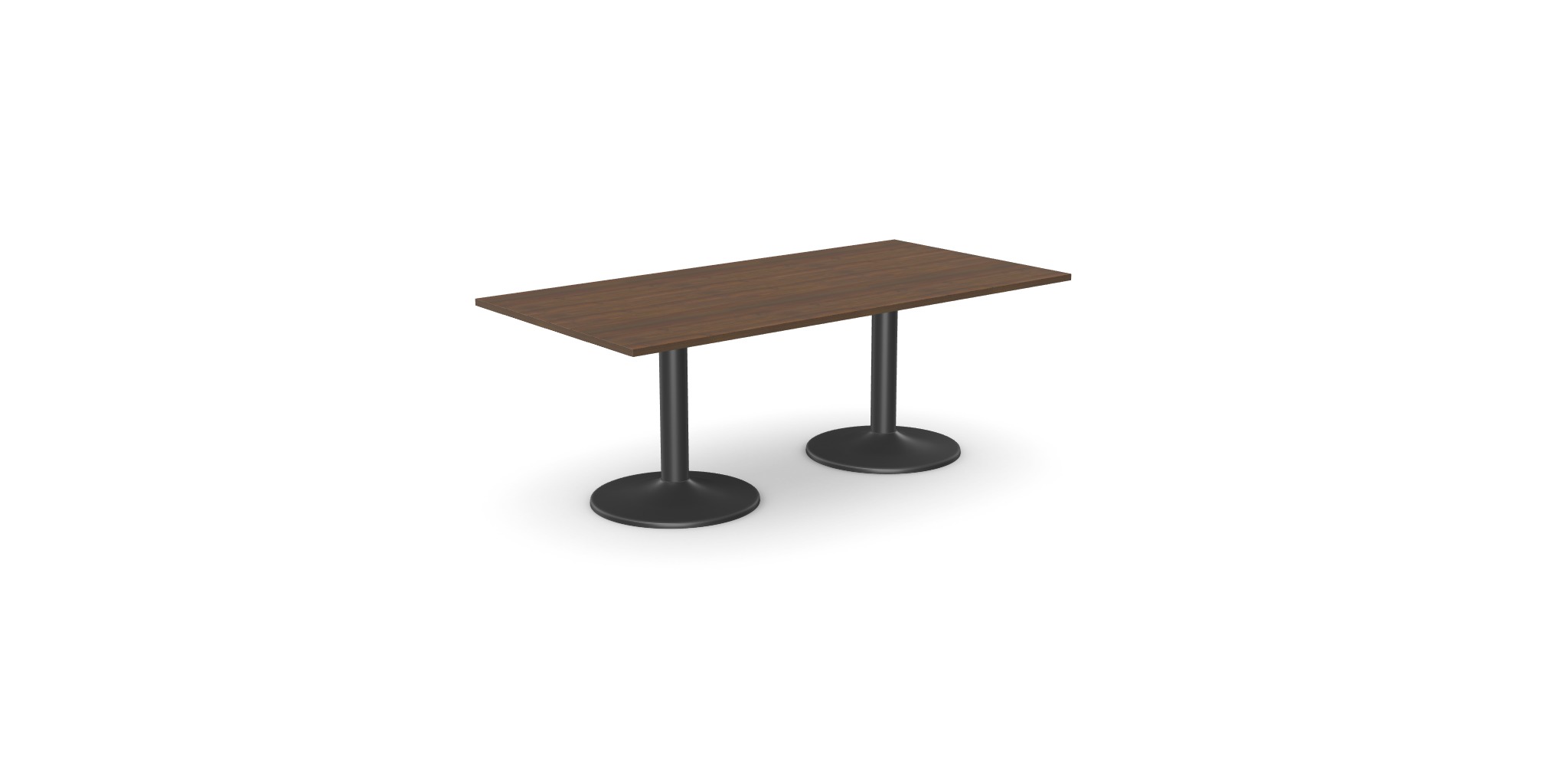 Kito 2000 x 1000 mm Double Cylinder Base, Boardroom Meeting Table | Bespoke Wood-Metal Finishes