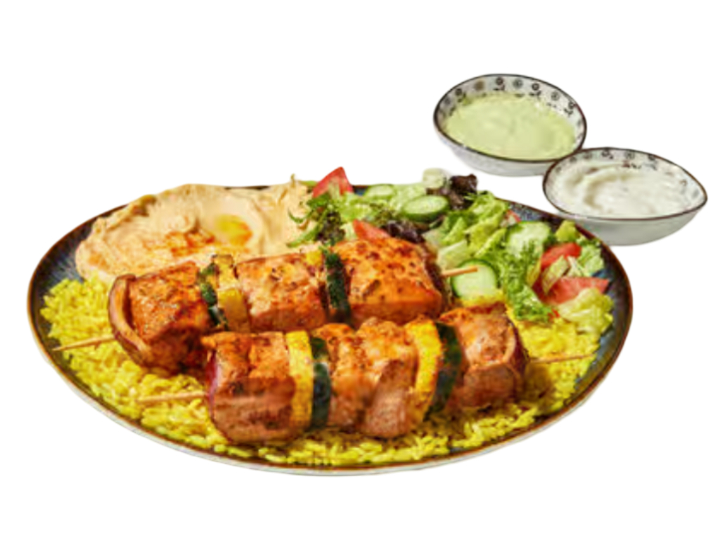 Salmon Kabob Plate