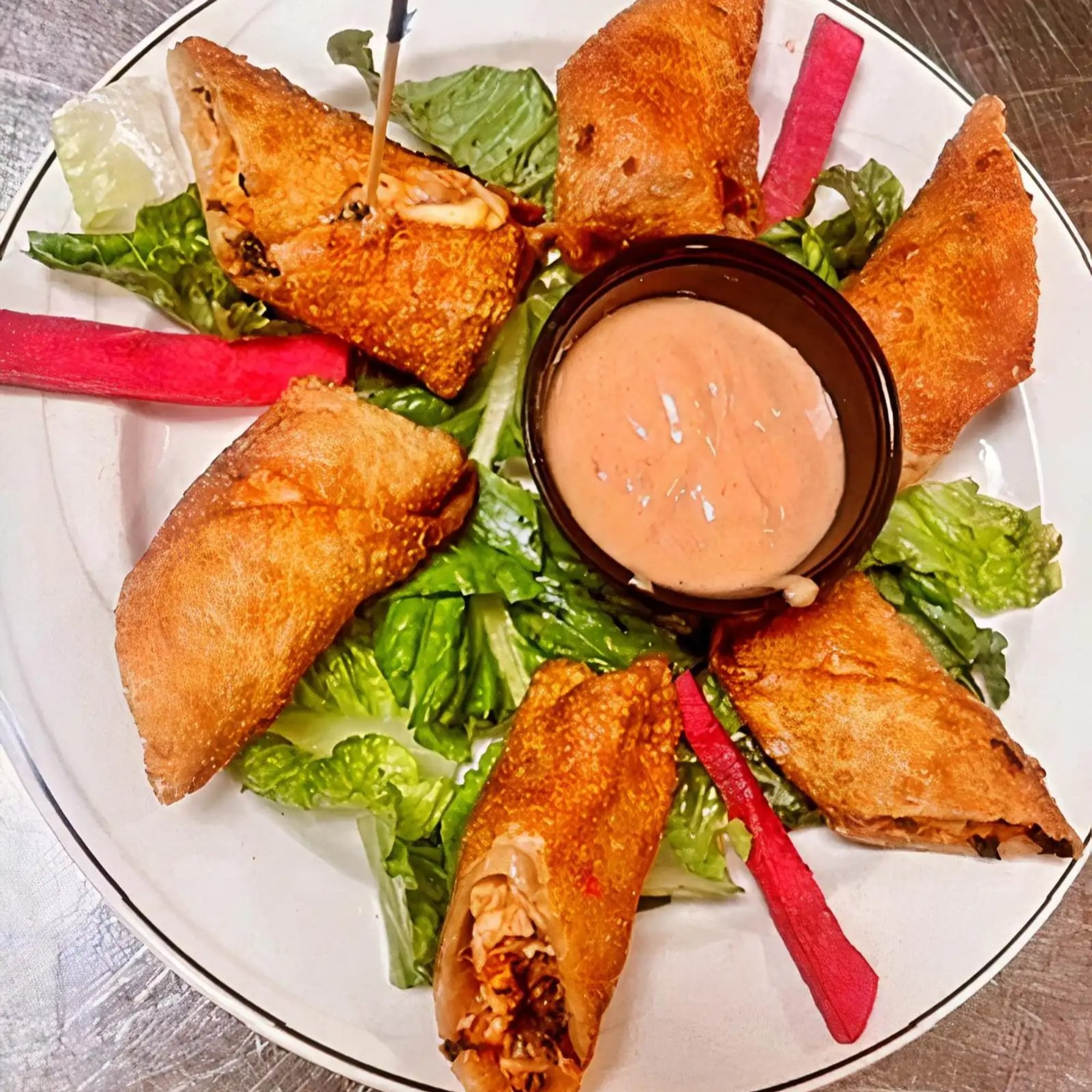 Spicy Chicken Jibneh Rolls