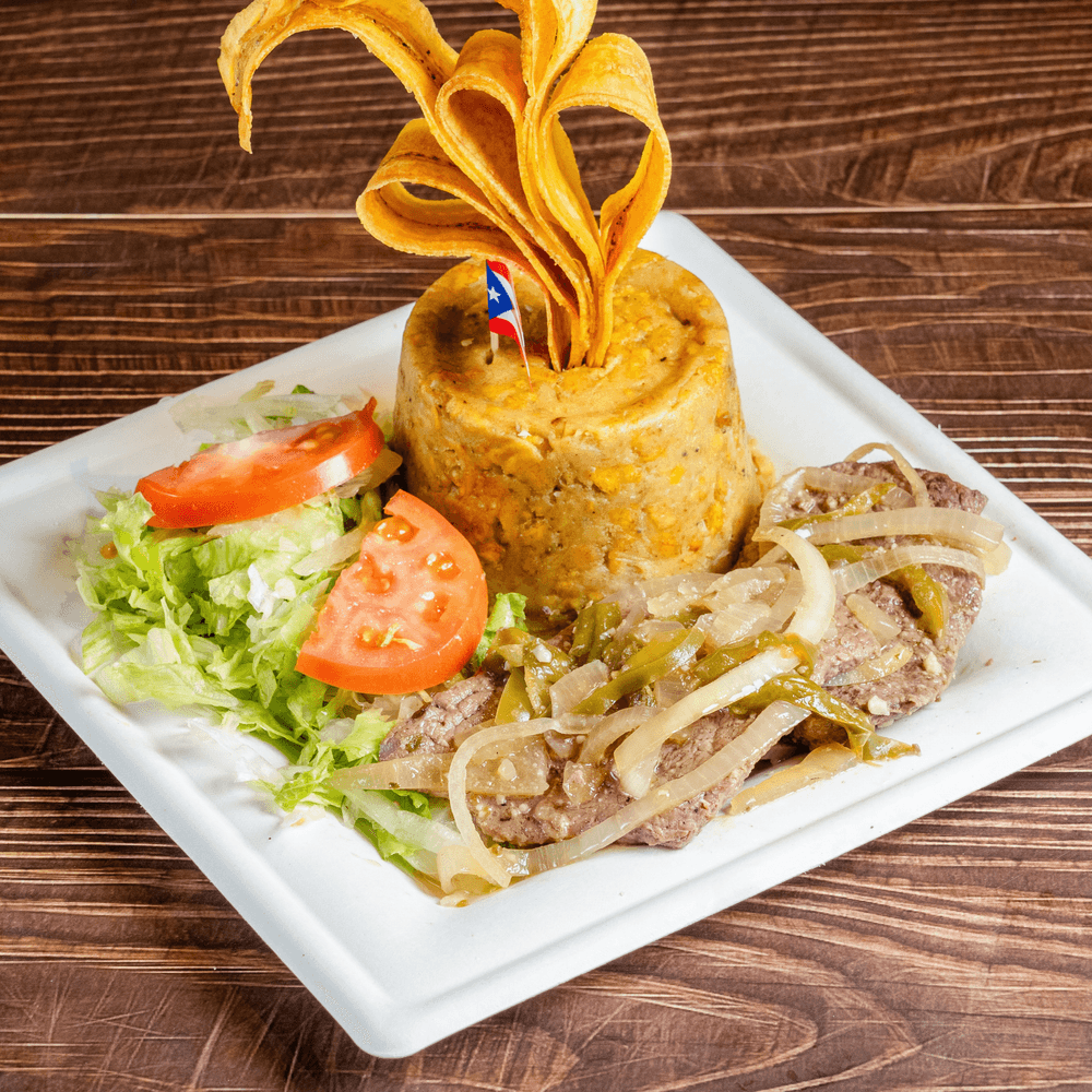 Steak Mofongo (Bistec)
