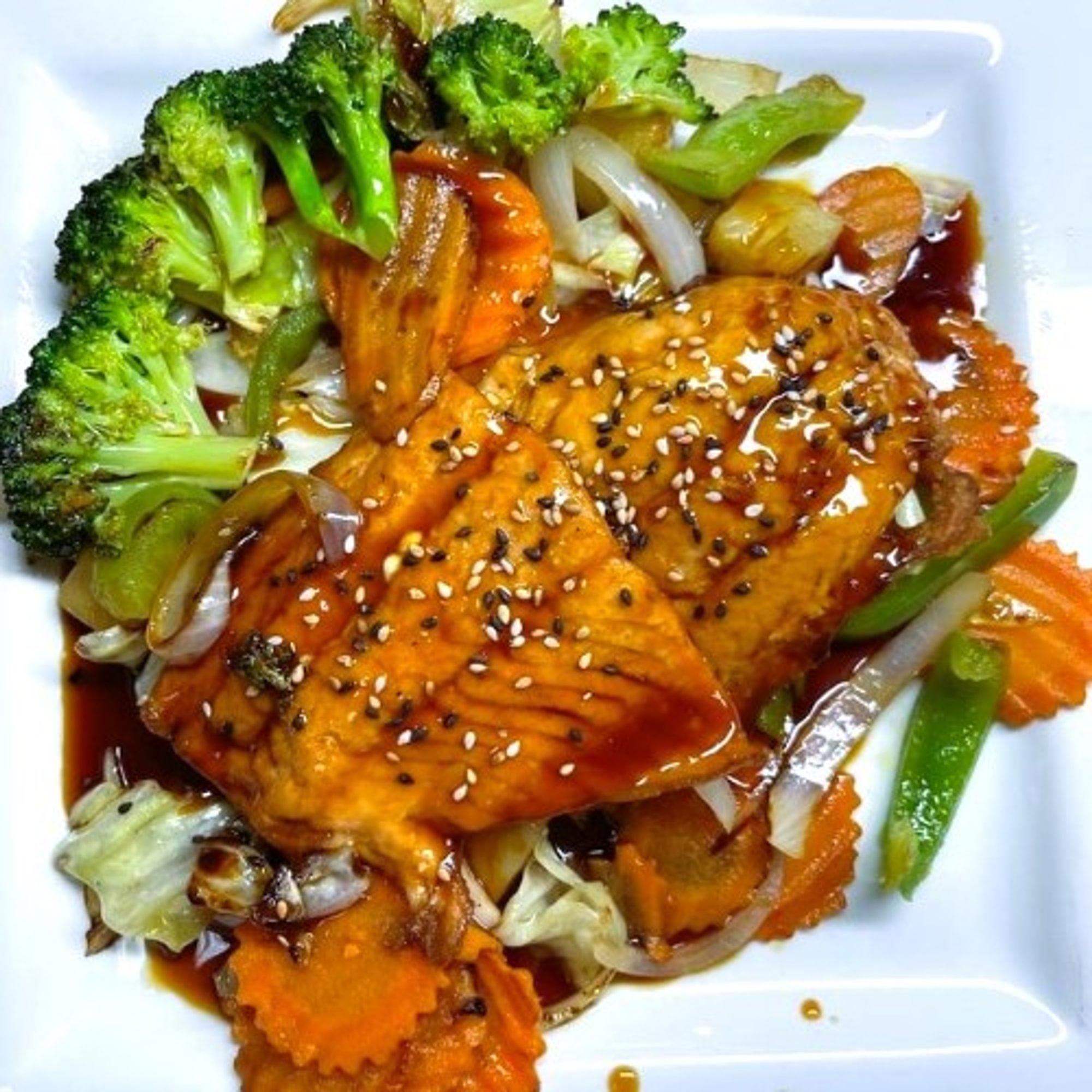 2 Pieces Salmon Teriyaki