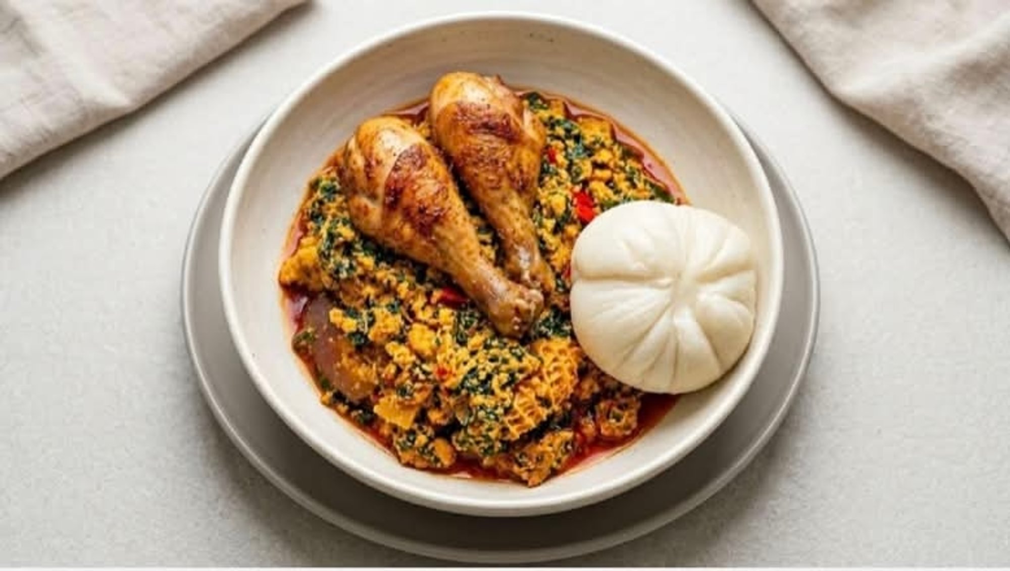Fufu and Egusi With Chicken or Fish