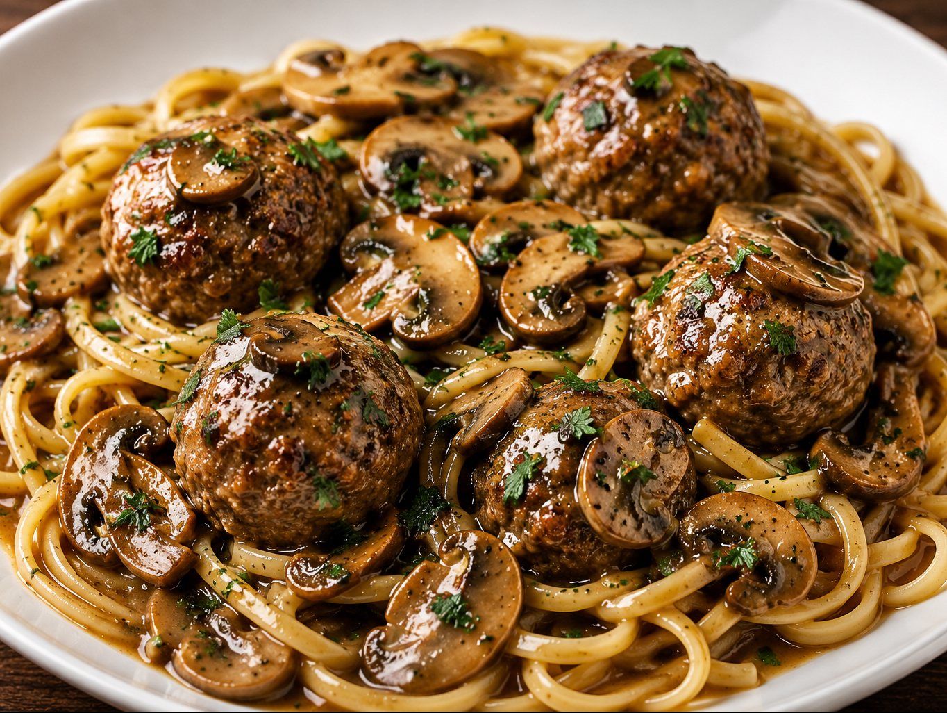 MEATBALL MARSALA LINGUINE