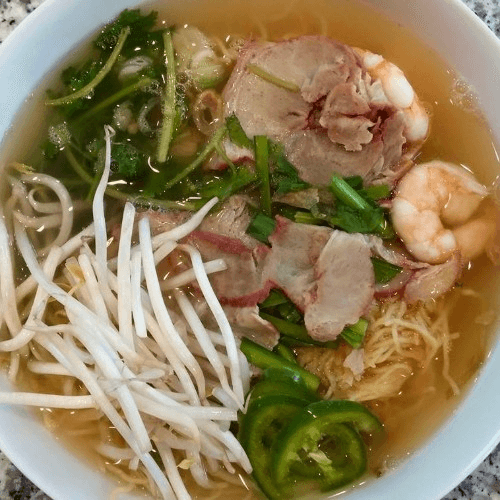 S2A.  Hủ Tiếu (Pork & Shrimp) soup