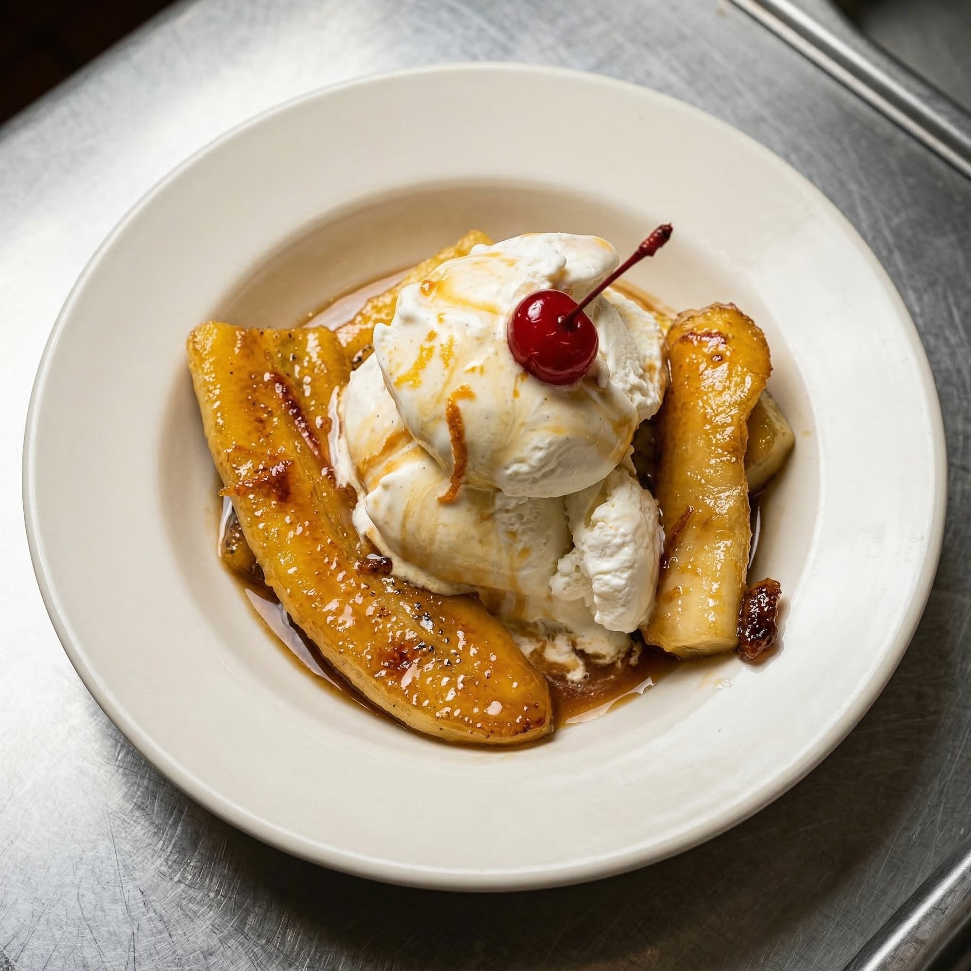 Banana Flambe Dessert