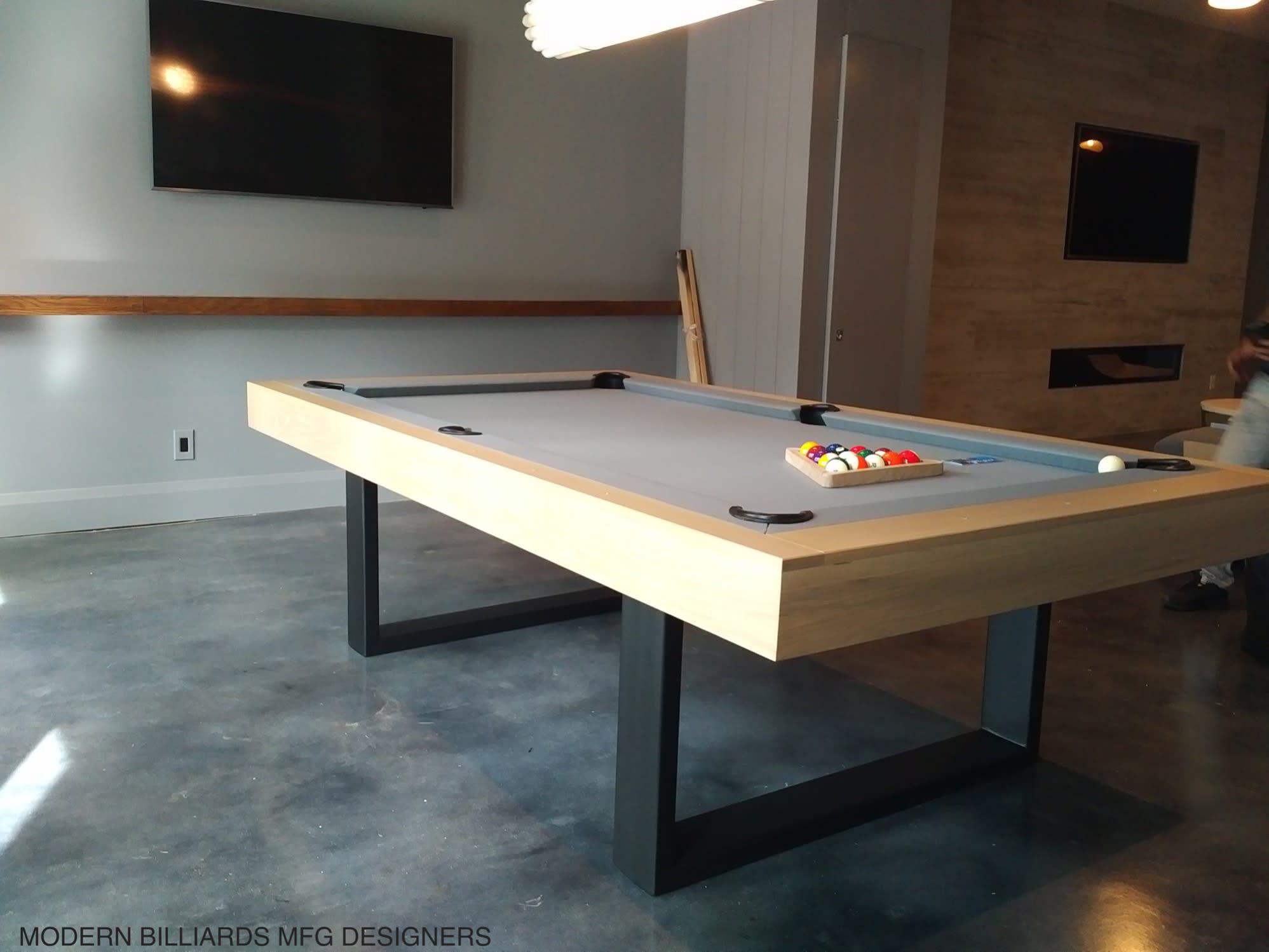 Modern Pool Table, Modern Oak Pool Table
