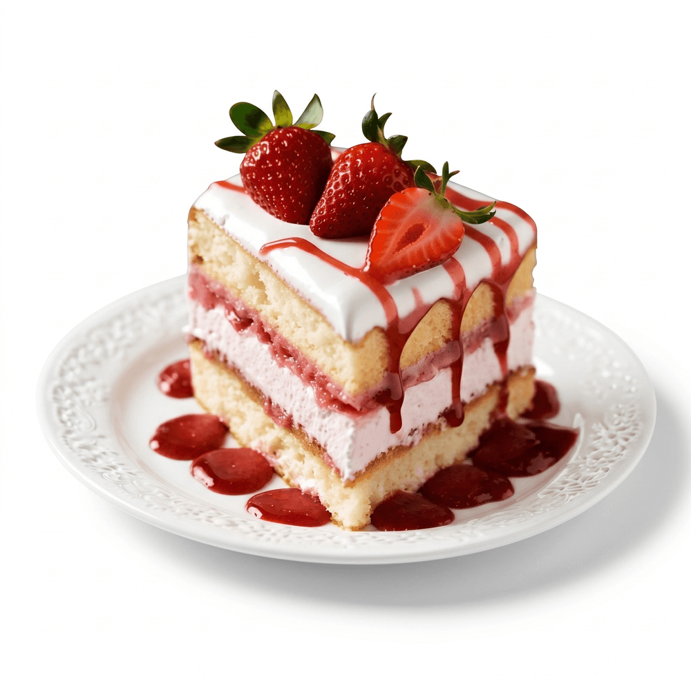 Strawberry Cake Slice
