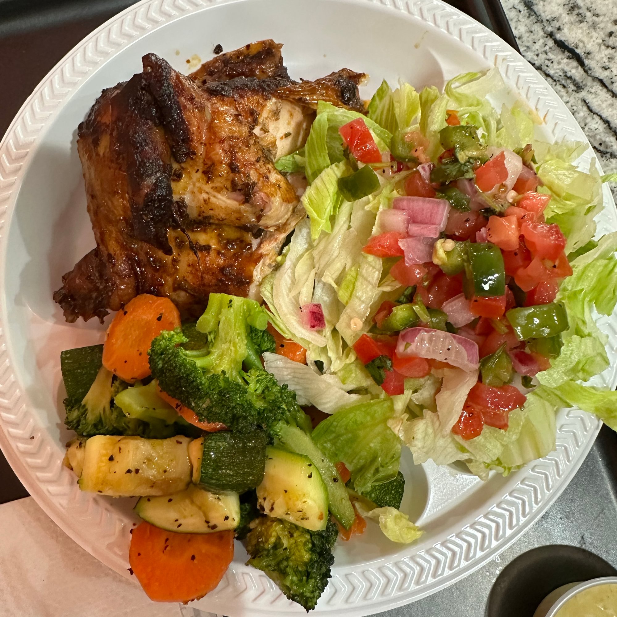 1/2 Chicken Served With 2 Side Order