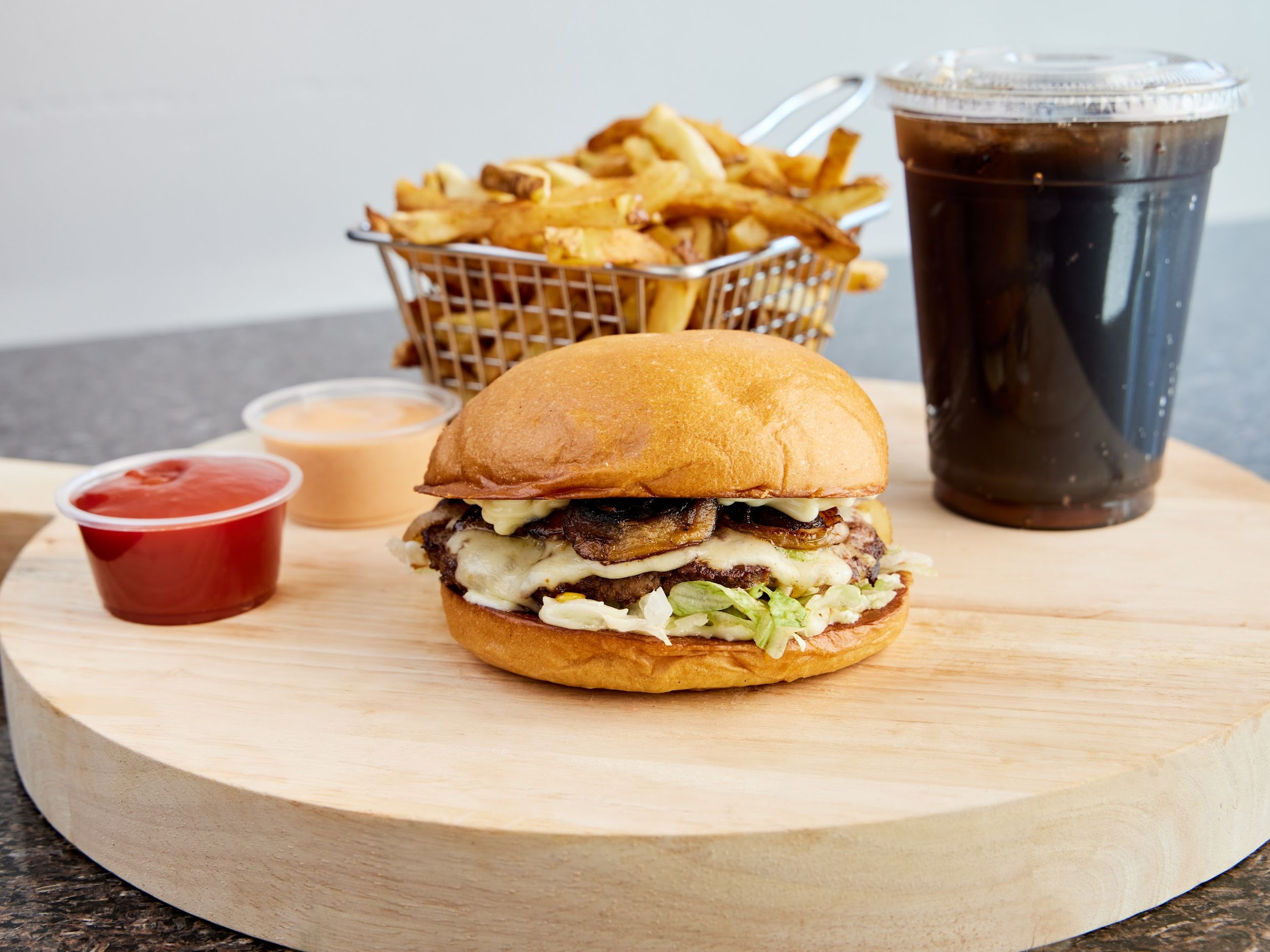 Mushroom-Swiss Combo