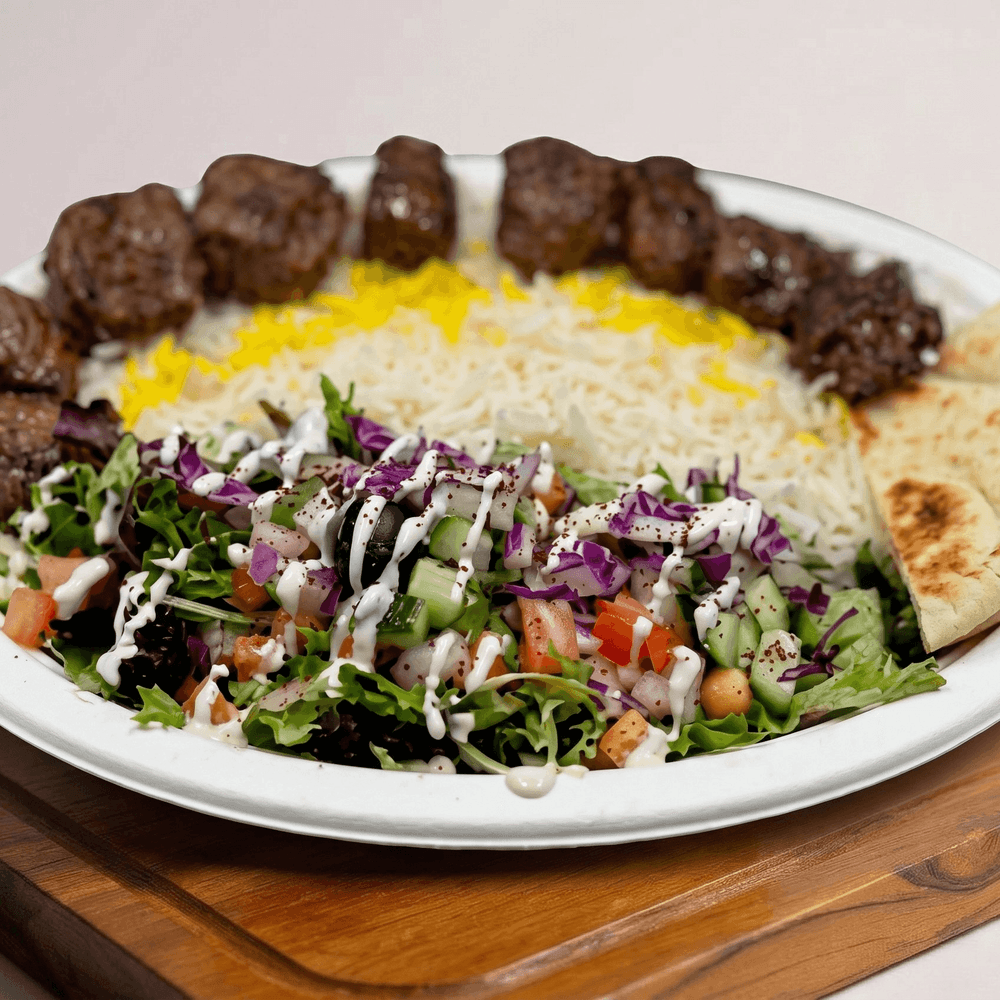 Barg Kebab (Steak) Rice Plate