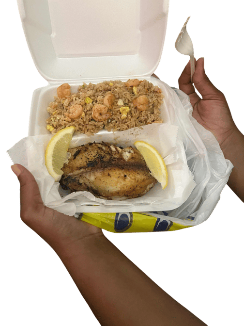 Grilled Tilapia with Shrimp Fried Rice